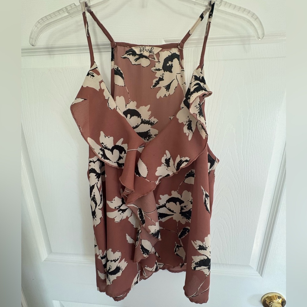 Blush Floral sleevless top